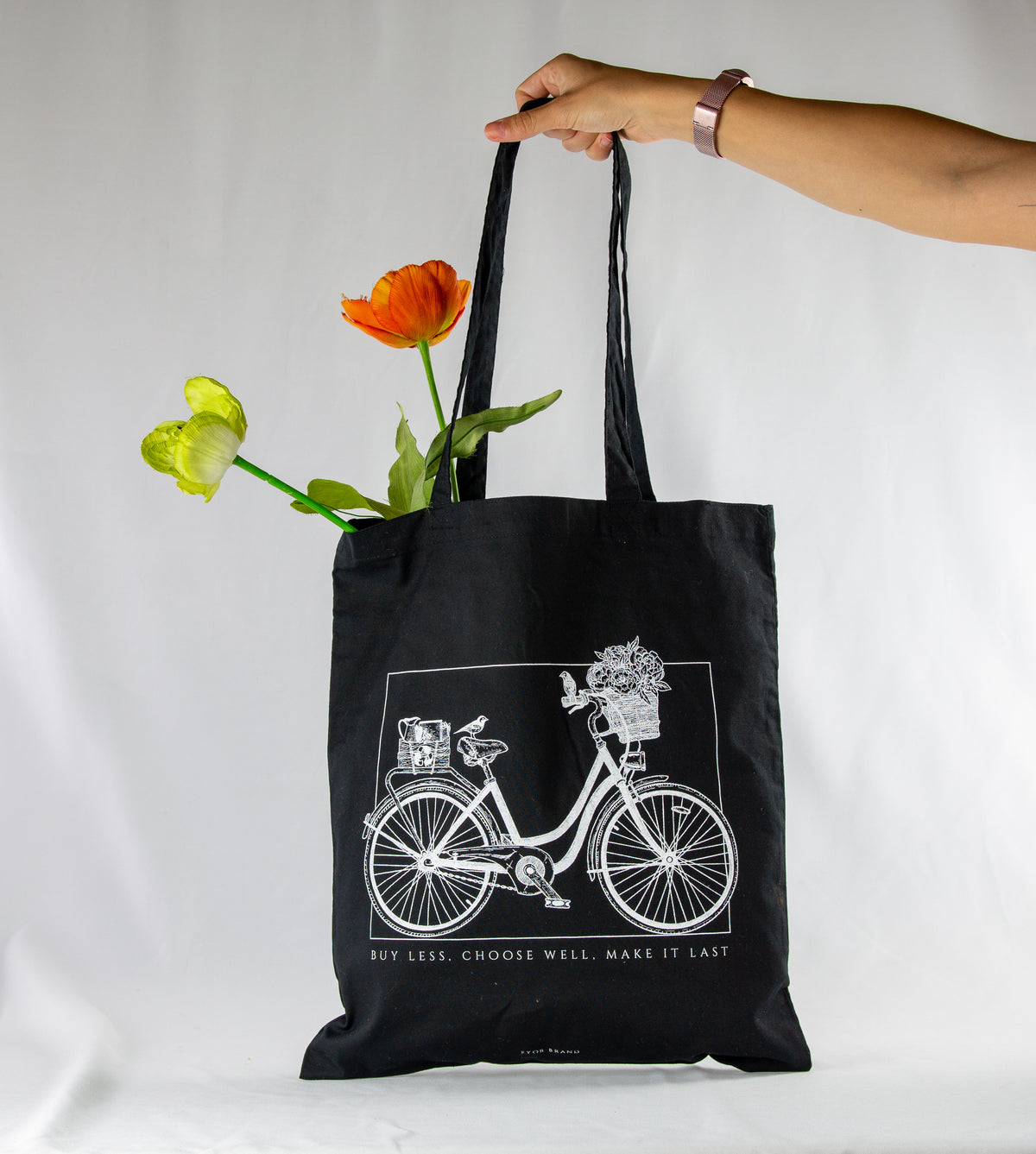 tote bag negro bici