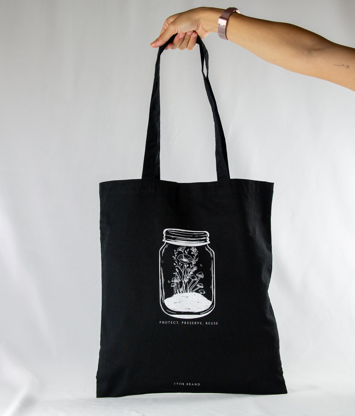 tote bag negro bote